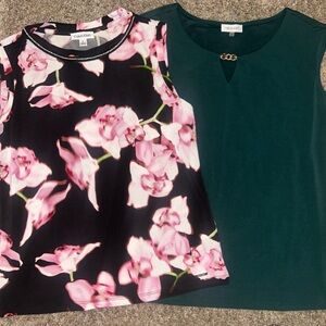 2 Calvin Klein Women’s Dressy Business  Tank Tops Size Small